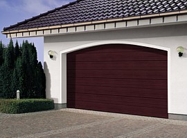Hormann LPU40 M Ribbed sectional in rosewood finish